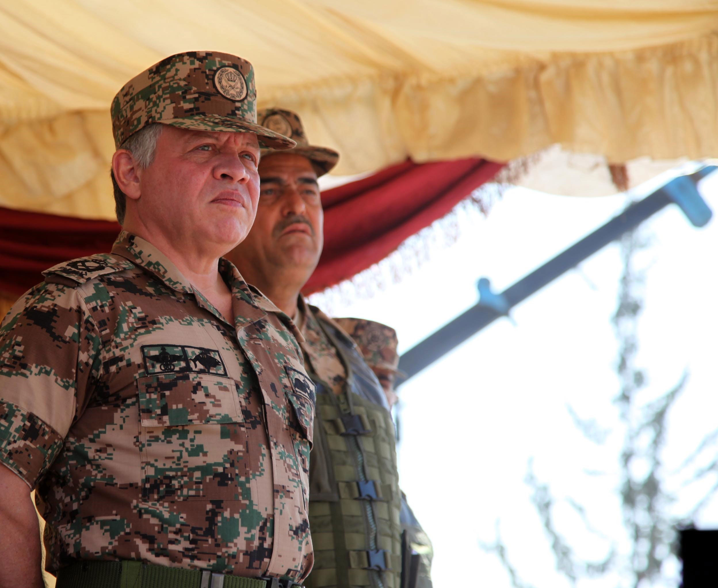 His Majesty King Abdullah II visits one of the military formations of ...