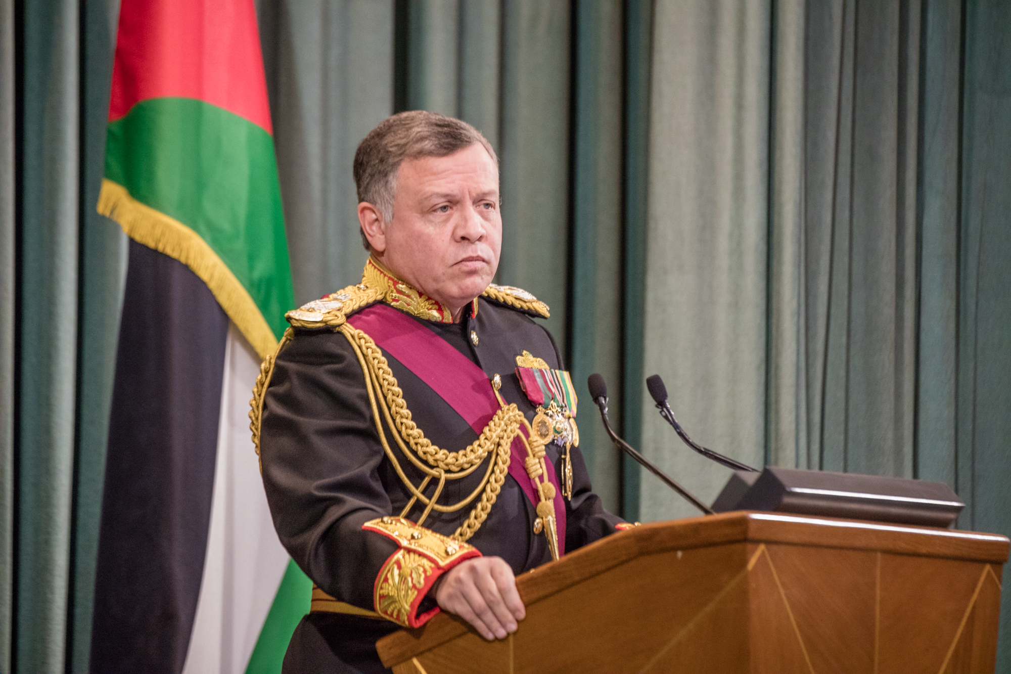 His Majesty King Abdullah II delivers the Speech from the Throne at the ...