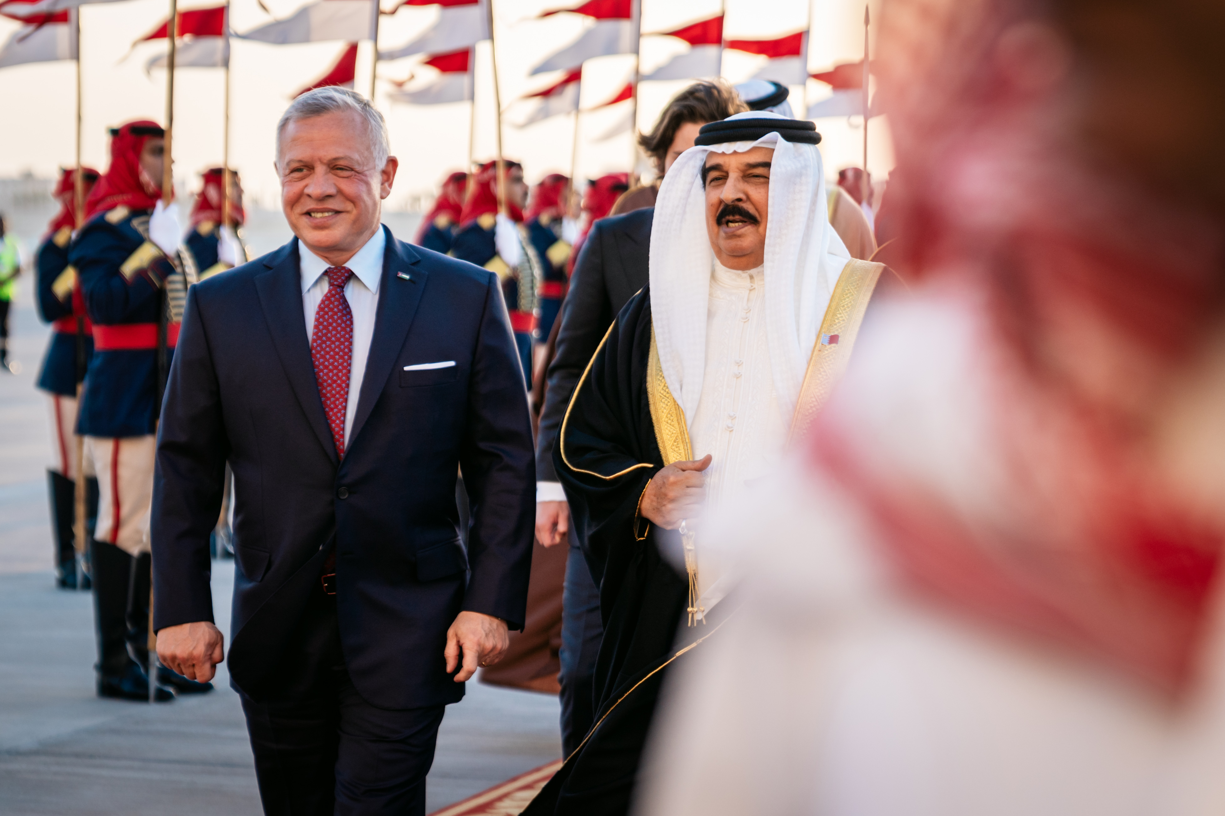 His Majesty King Abdullah II Is Received By Bahrain King Hamad Bin Isa ...