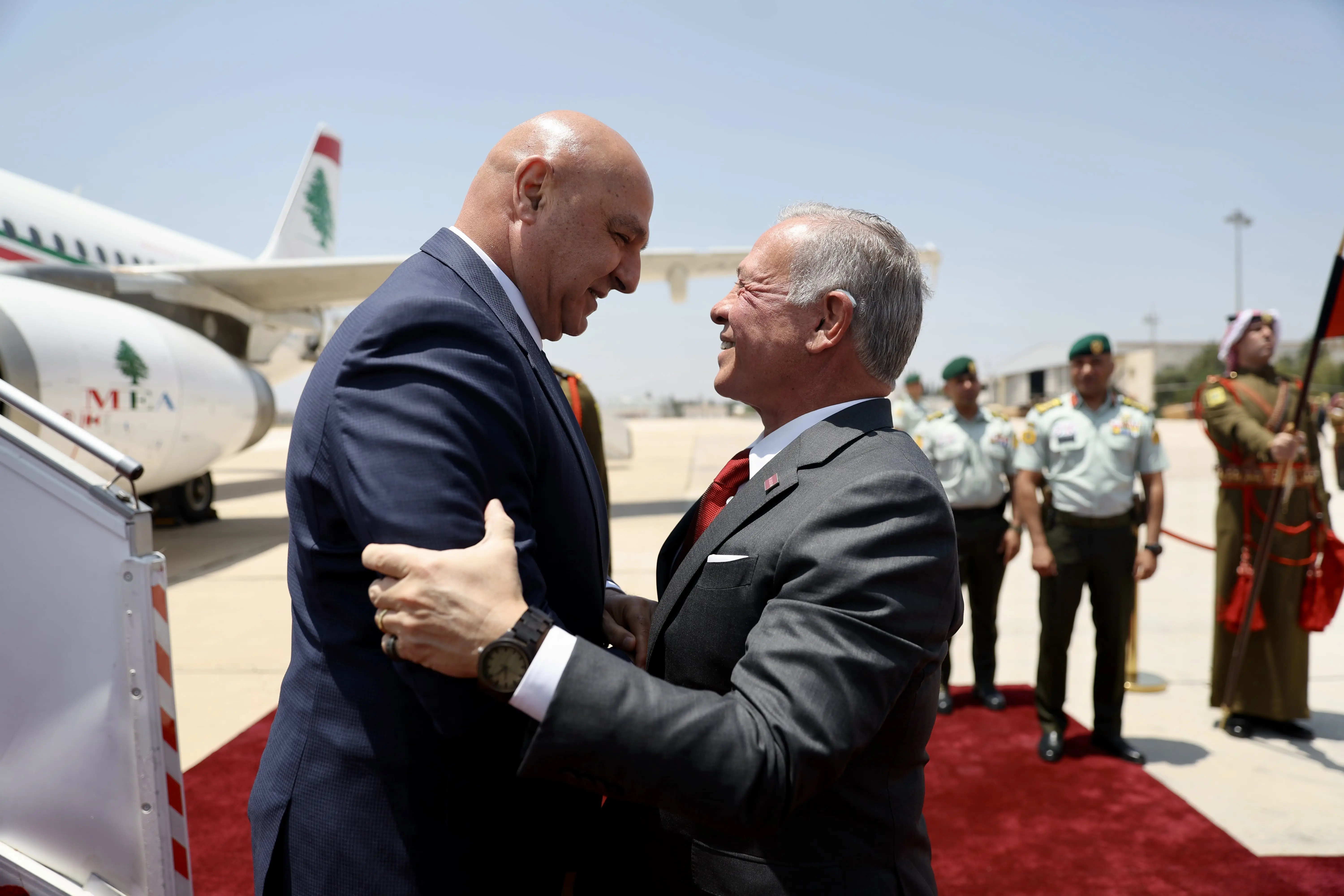 King receives Lebanon president - The Royal Hashemite Court