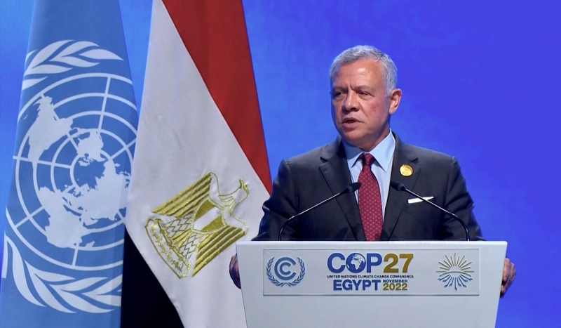 كلمة جلالة الملك عبدﷲ الثاني في مؤتمر الأمم المتحدة لتغير المناخ COP27 الذي تستضيفه جمهورية مصر العربية