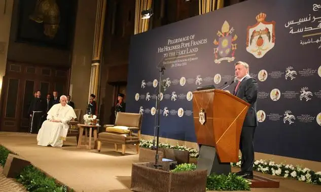 Remarks by His Majesty King Abdullah II Welcoming His Holiness Pope Francis